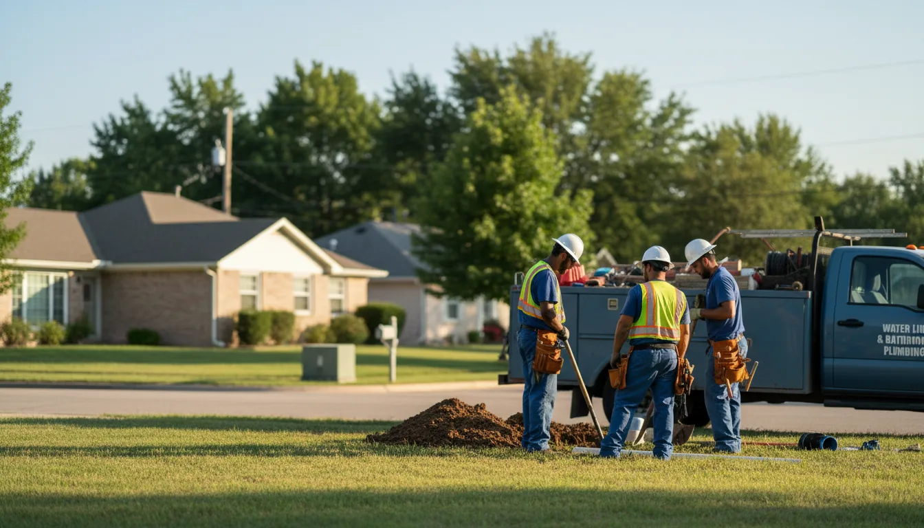 Residential water line and bathroom plumbing service in Mclean, NE